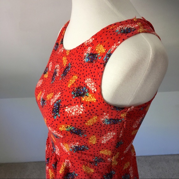 Coral Dandelion and Bow Tied Fit and Flare Mini delias - Picture 7 of 10